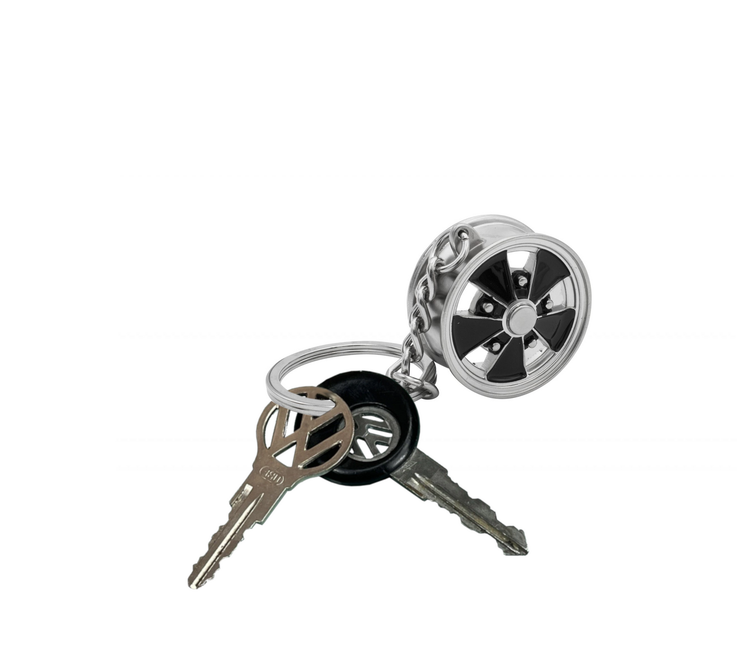 BRM Wheel Key Chain Chrome / Black