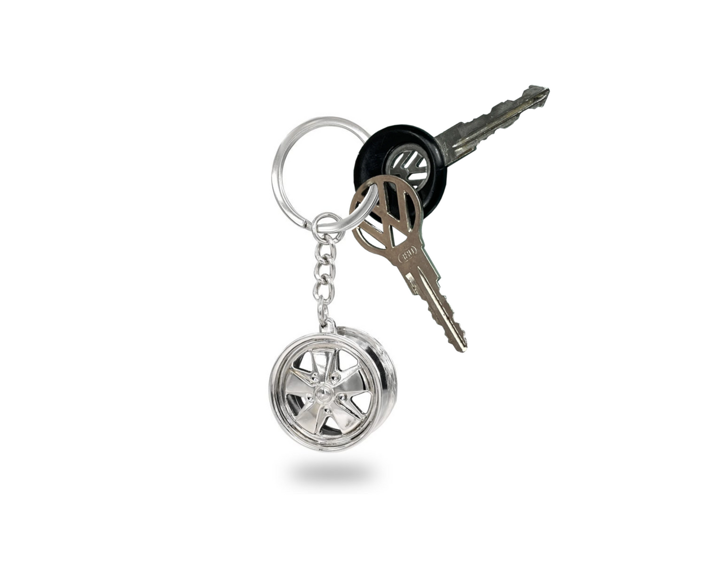 Fuchs Wheel Key Chain Chrome