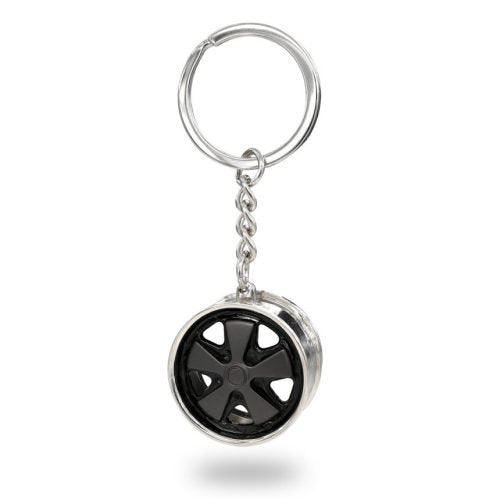 Fuchs Wheel Black Key Chain