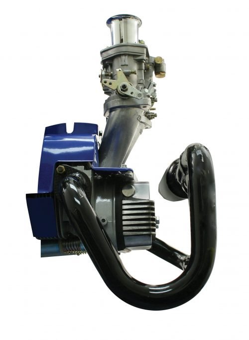 Buggy Dual Exhaust Black with Chrome Tips, without Heater Box