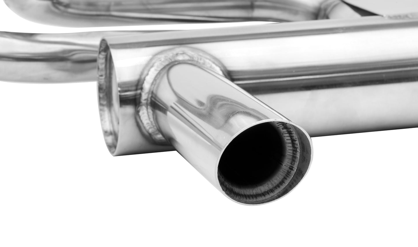 2 Tip GT Exhaust System Stainless Steel 1 3/8" Tubing