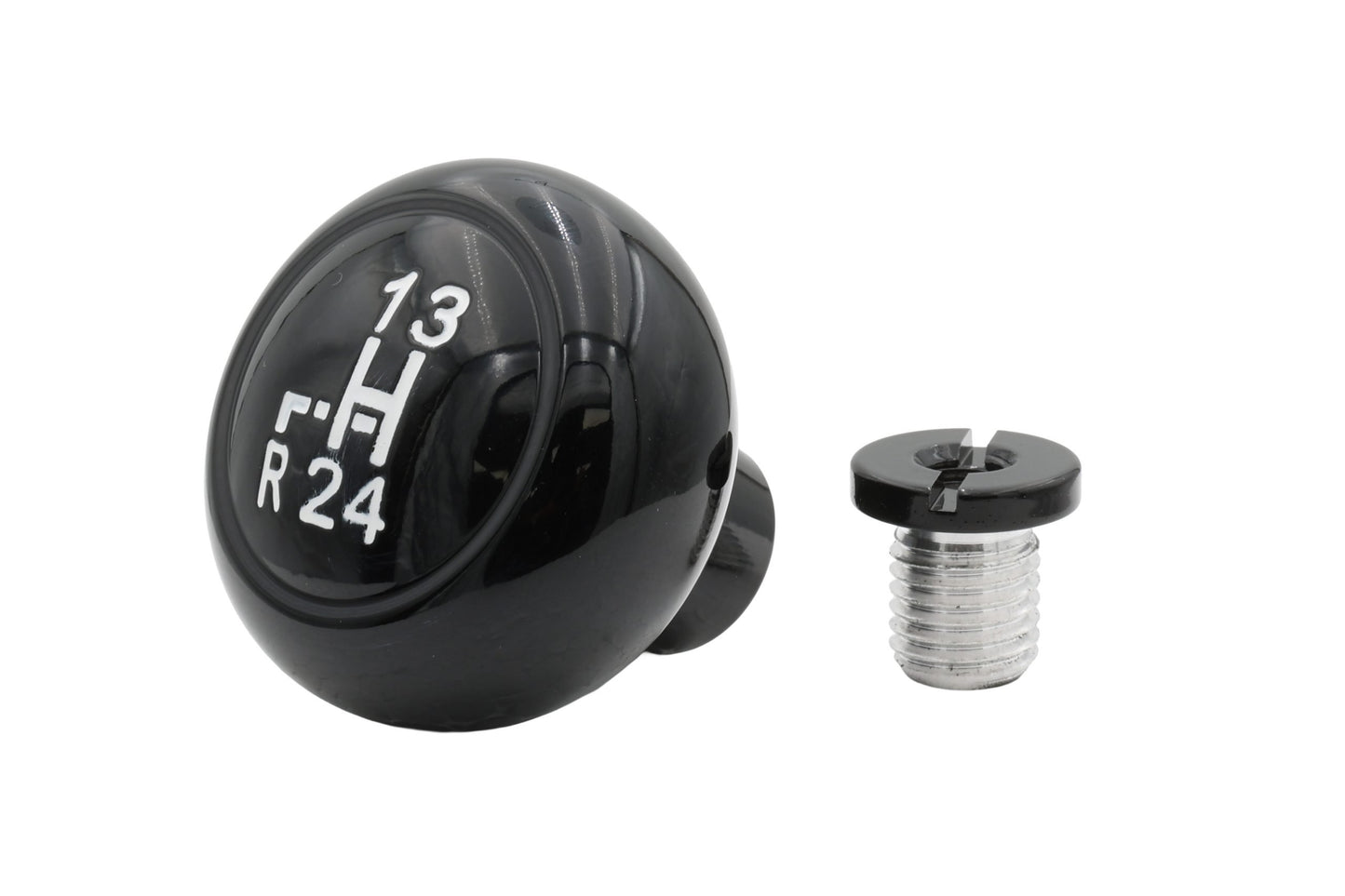 Stock Style Aluminum Shift Knob Ivory or Black - 7mm, 10mm, 12mm