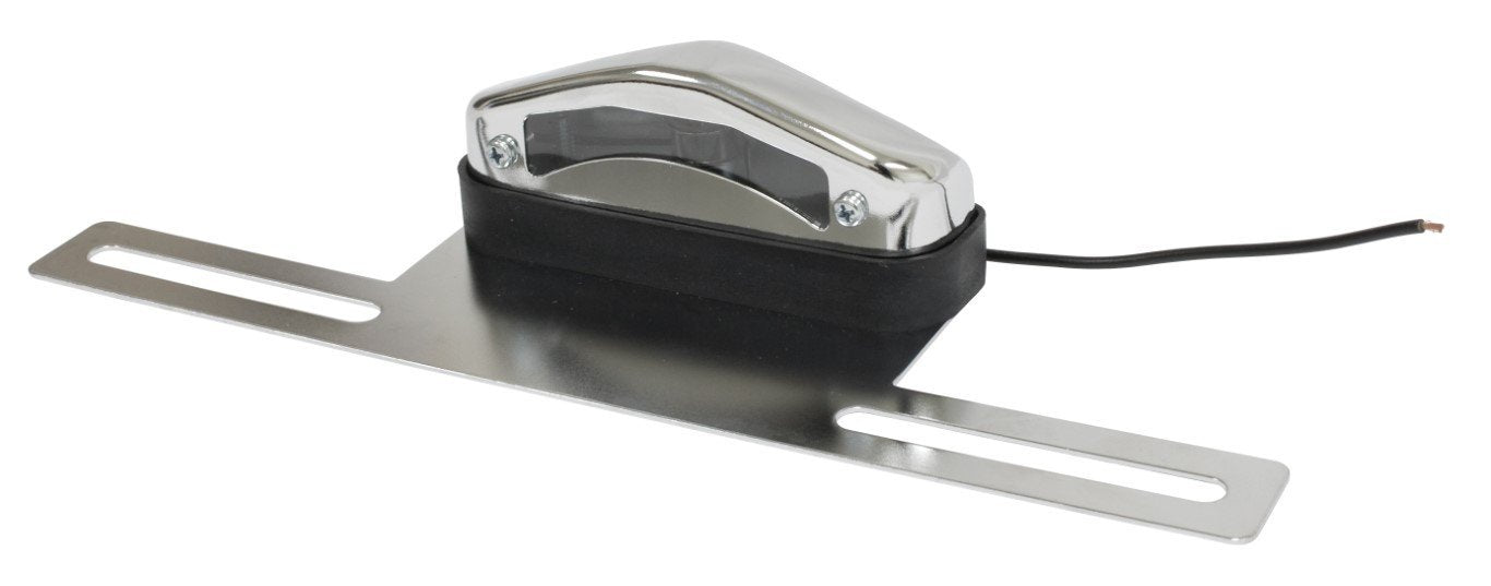 Chrome License Plate Light with Bracket