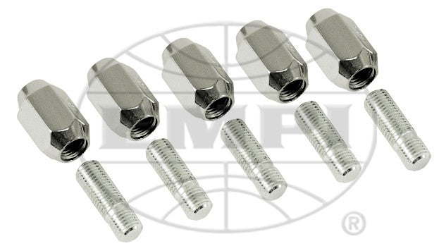 Chrome Nut & Stud Kit, M12-1.5 (5 Pair)