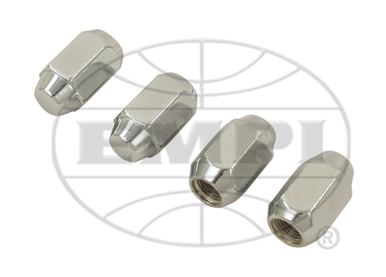 Acorn Style Chrome Lug Nuts, 1/2-20 Set of 4