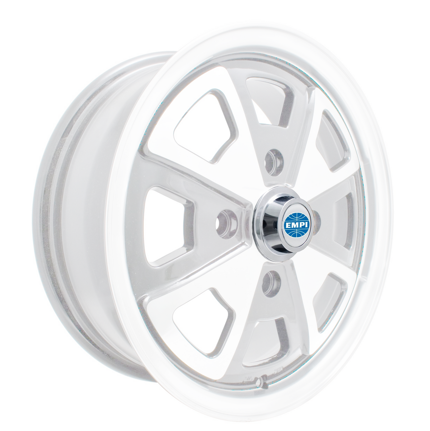 Cap Only with EMPI Logo, Push-On Chrome Plated Plastic for SPRINT, RIV, 914