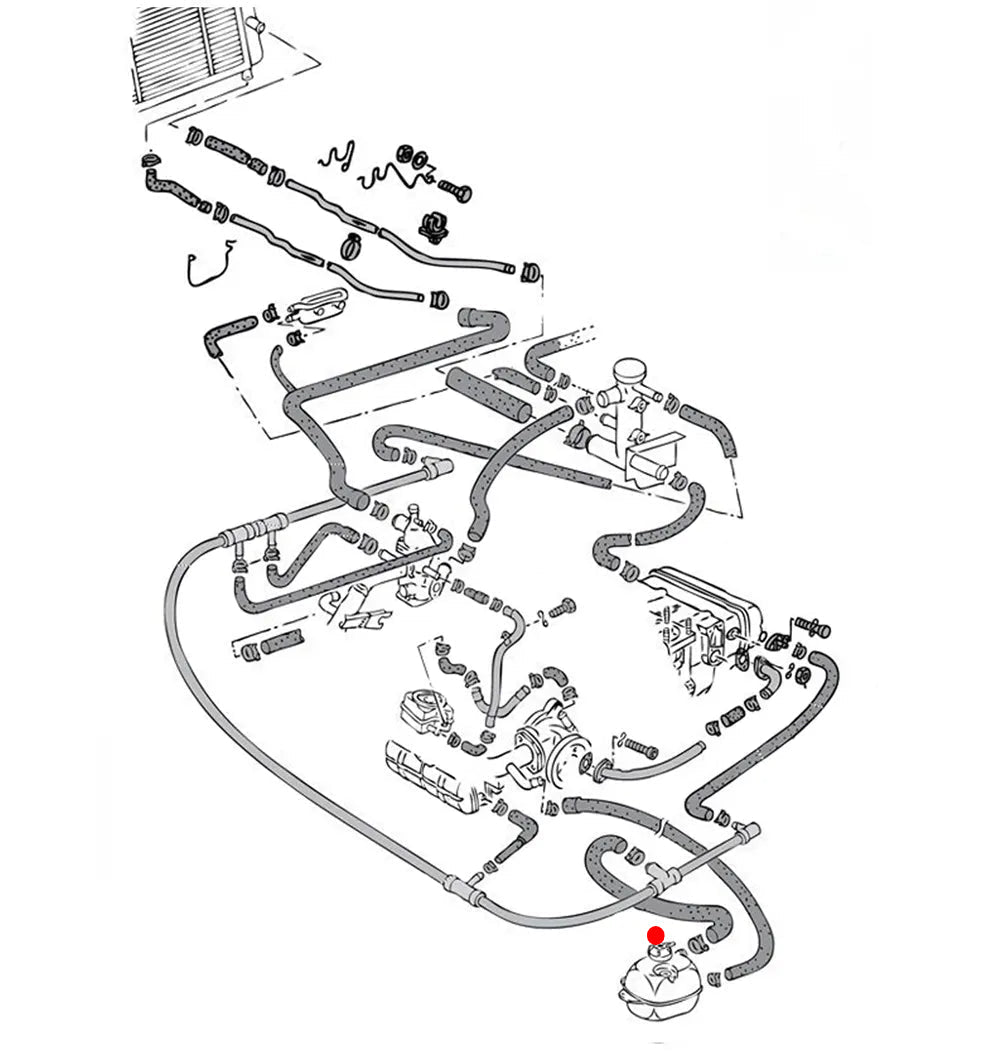 025-121-321B VW Vanagon Coolant Pressure Cap - Blue