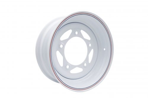 5 Lug 15 x 6" Wide Powder-Coated White Spoke Wheels
