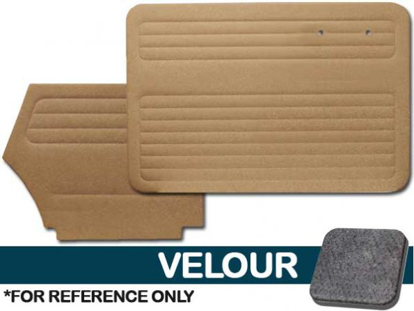 VW Fronts & Rear Door Panels, without Pockets ( Velour ) 1950-1955 VW Bug Convertible