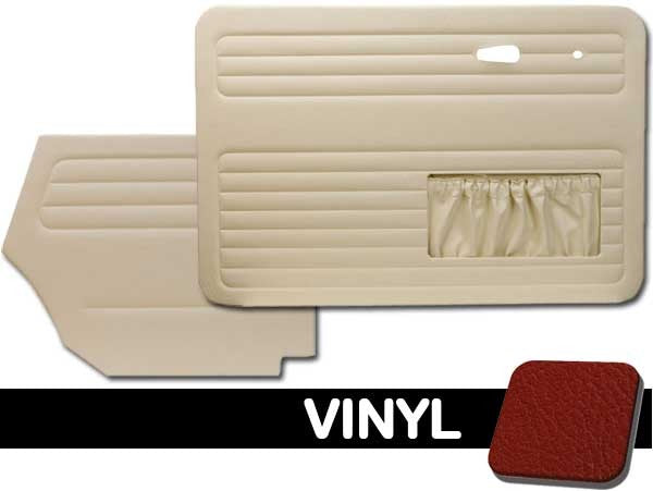 VW Bug 1956-1964 Convertible Door Panel Set w/ Pockets - Vinyl