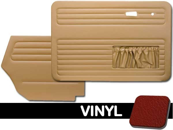VW Bug 1967-1972 Convertible Door Panel Set w/ Pockets - Vinyl