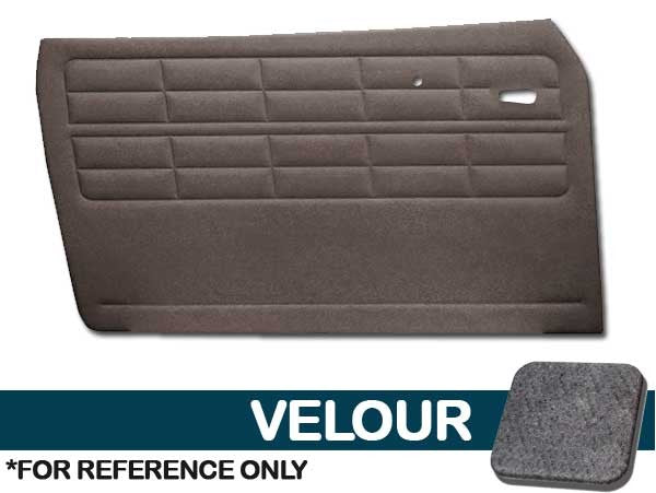 VW Karmann Ghia 1956-1963 Authentic Style Door Panels - W/O Pockets, Front Only, Velour