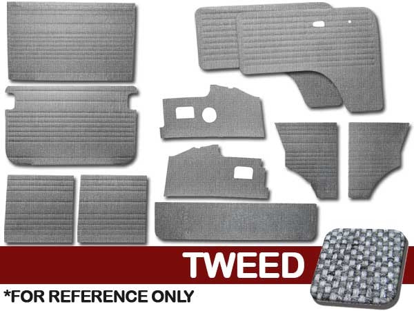 Door Panels Complete, 11pc. - Tweed