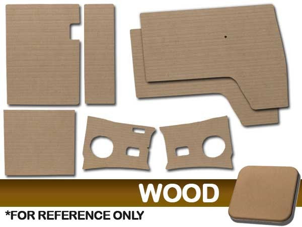 Door Panels Complete 7pc. Kit - Wood Only, Crew Cab