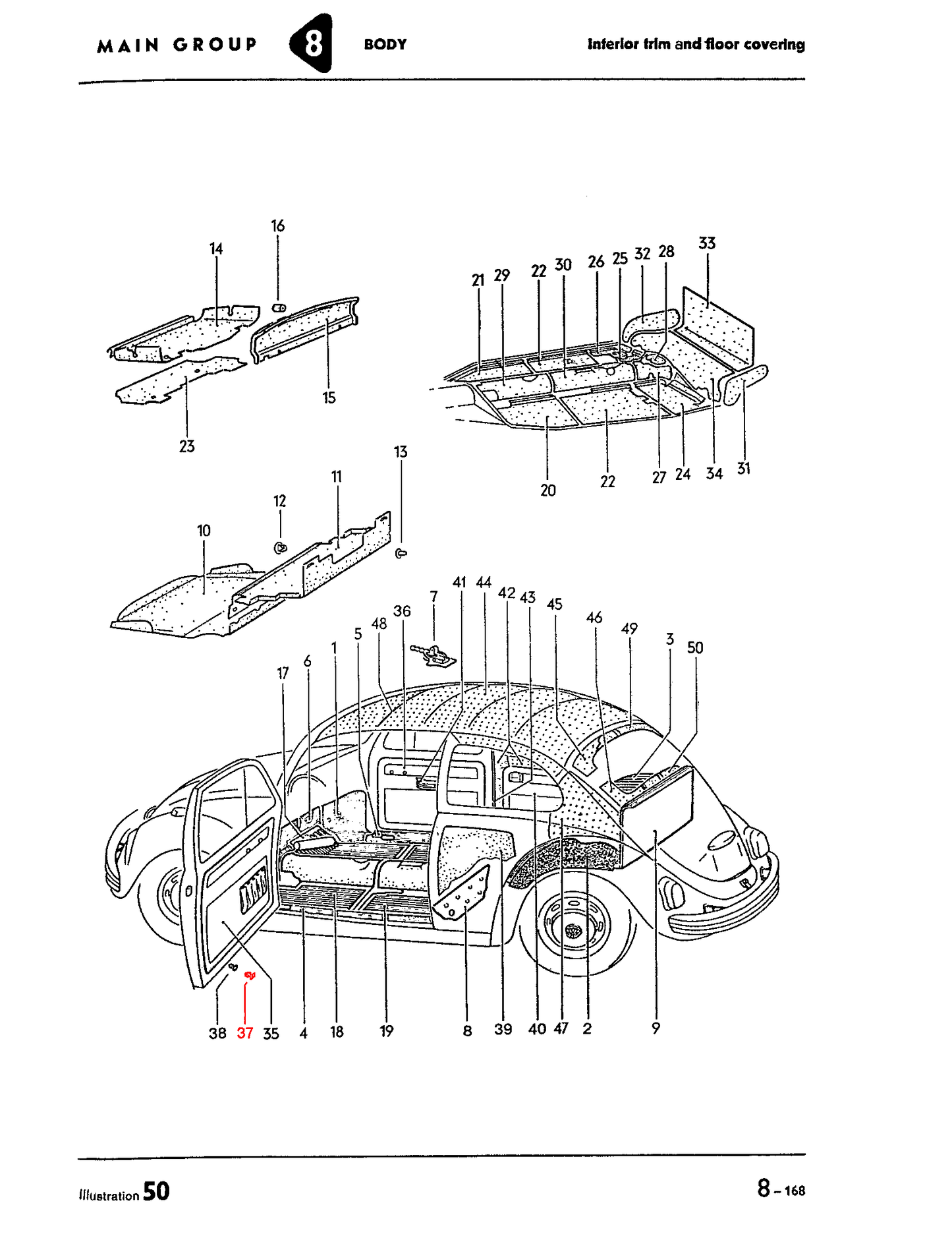Bug 46-79 Door Panel Clips German (56)