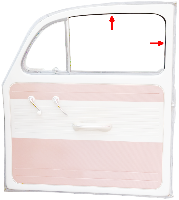 Bug, Bus, Type 3, Super Beetle Top/Rear Door Glass Felt Channel (Not Convertibles)