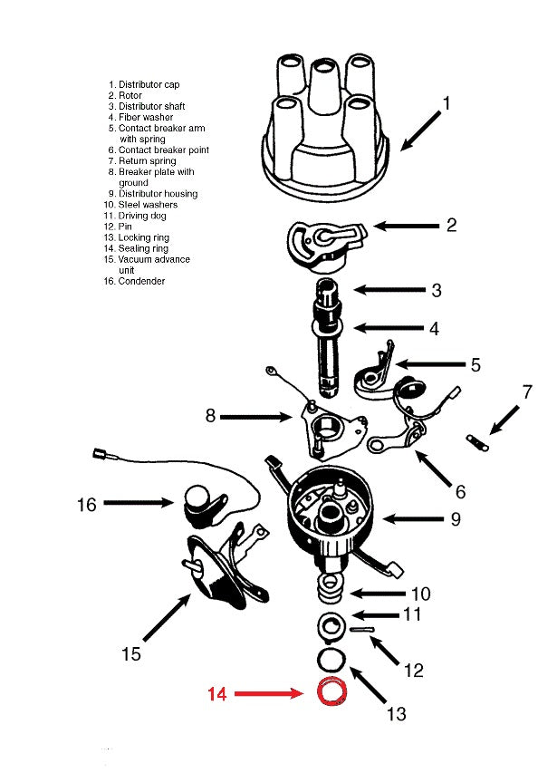 Distributor Shaft O-Ring