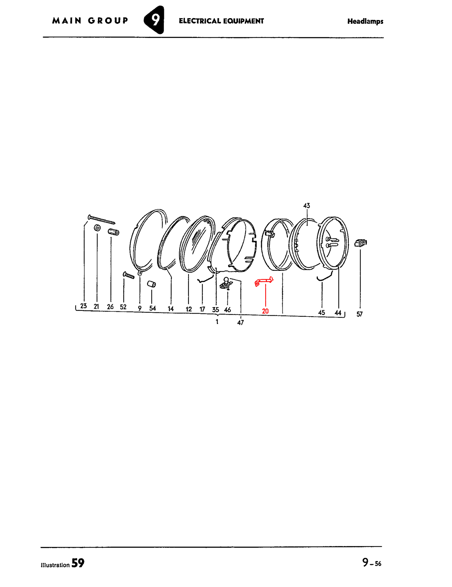 Bug ^66 Headlight Adjusting Bracket Small