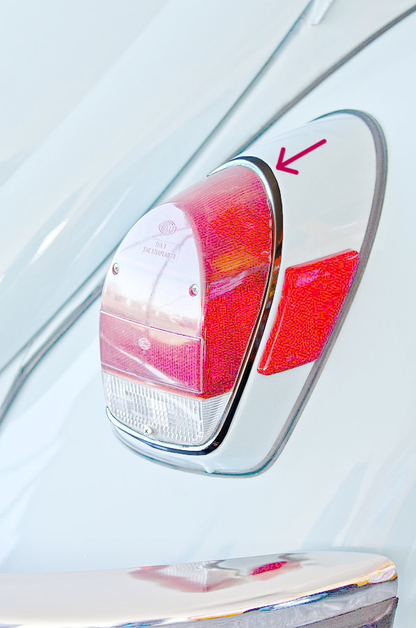 Bug/SB 71-72 Taillight Lens Trim Left or Right Each