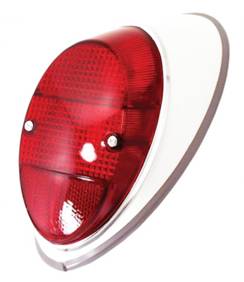 111-945-241D VW Beetle Taillight Lens - 1962-1967 All Red
