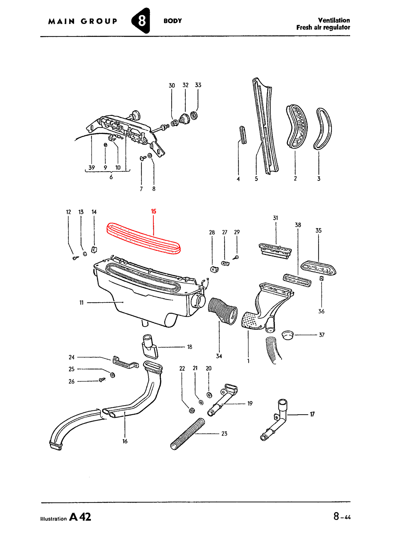 Bug 68-77, Super Beetle 71-72, Fresh Air Box Seal