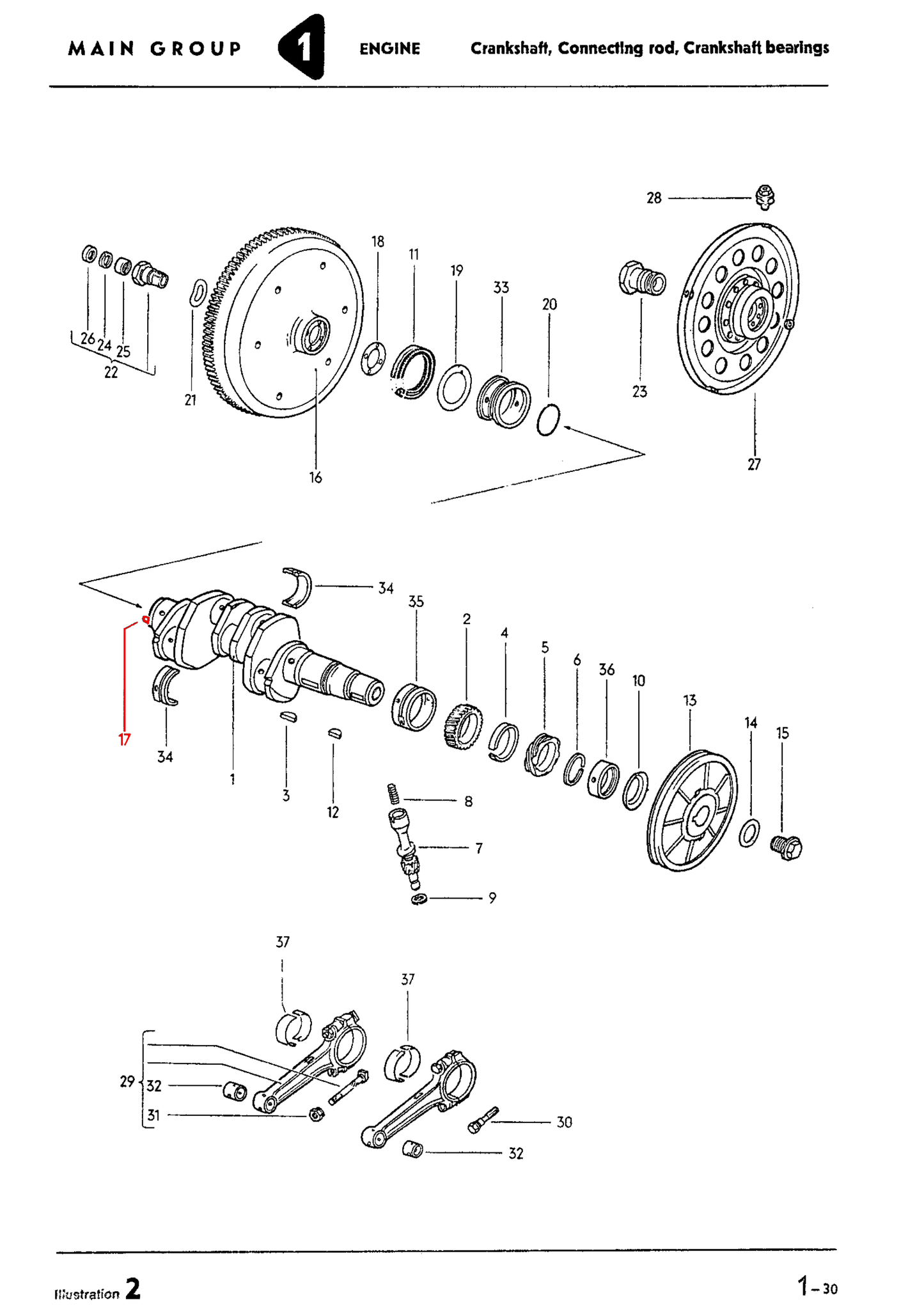 Crankshaft Dowel Pin, Standard Size Each