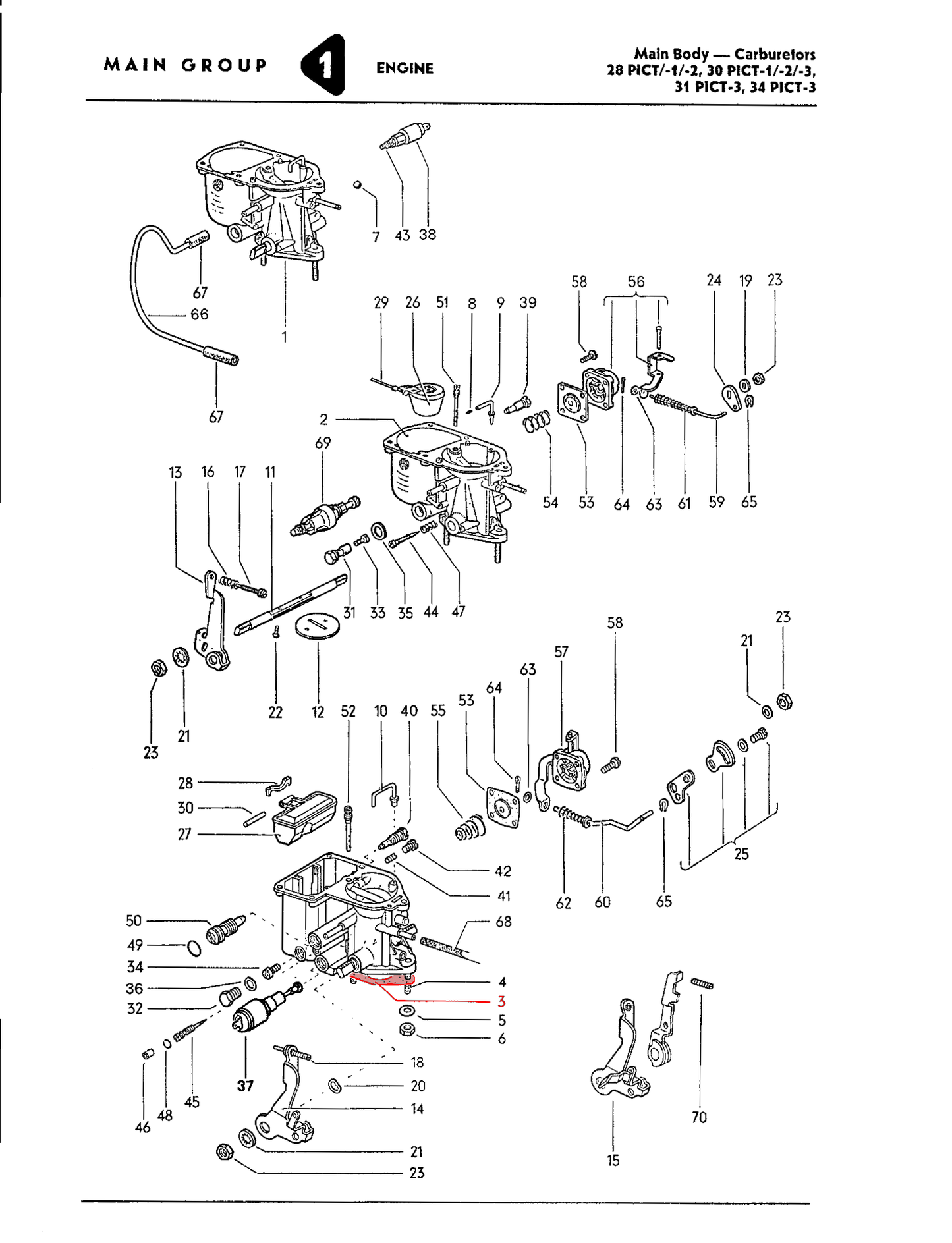 Carburetor To Manifold Base Gasket 34mm