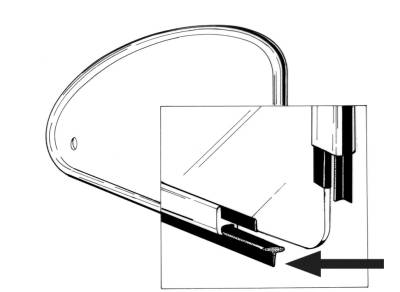 Bug 65-77 Popout Frame Seal -> Body