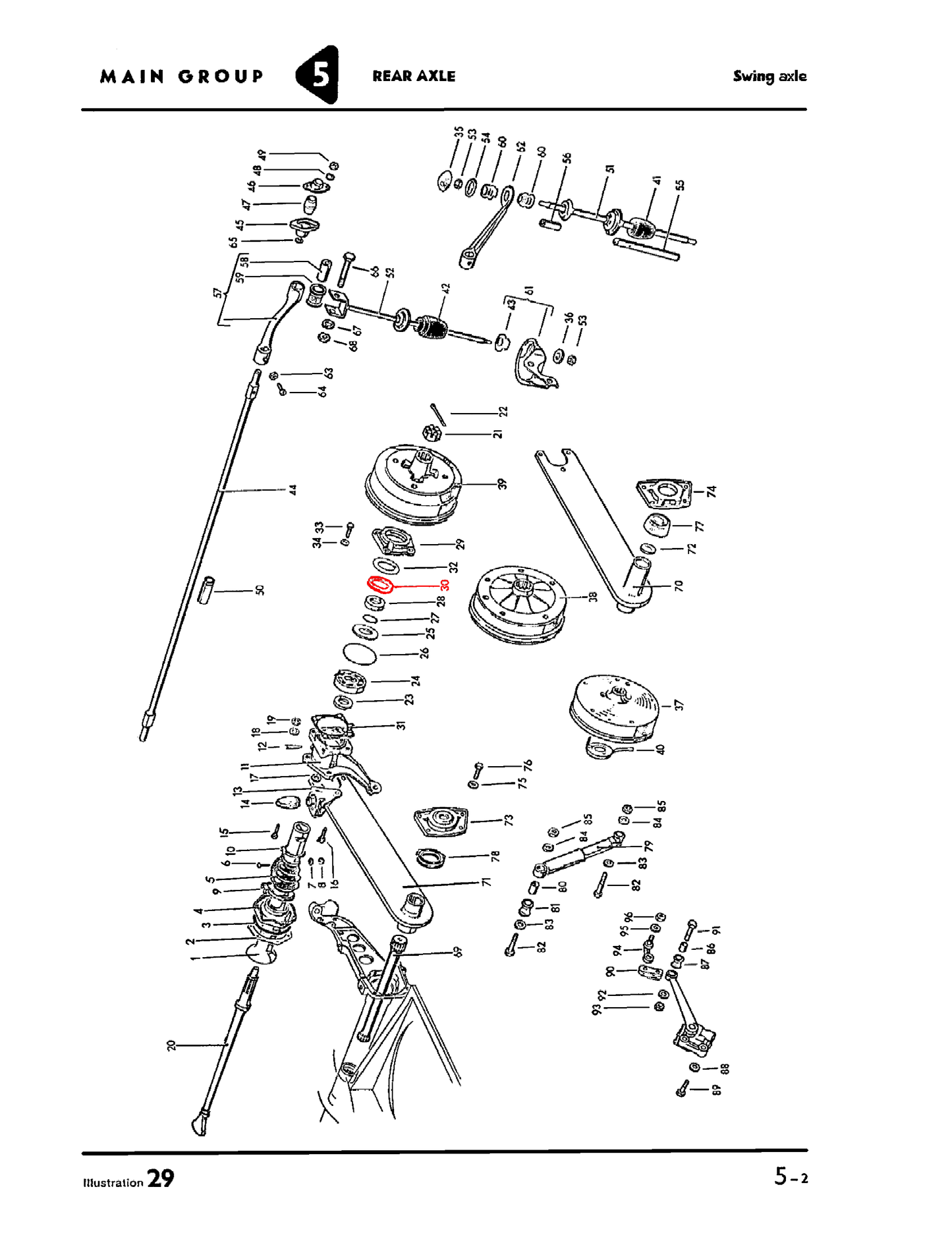 Rear Axle Bearing Seal for IRS or Swing Axle Each