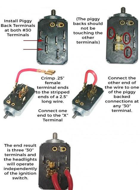 71-77 Bug, SB, Ghia Headlight Switch