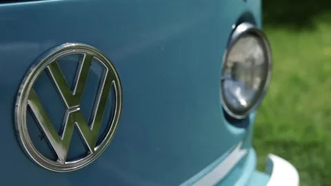VW Bus 73-79 Front Nose Emblem Chrome Plastic