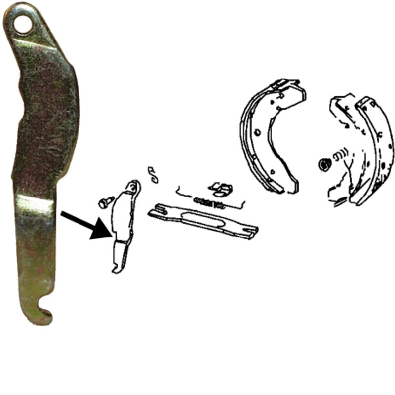 Bug, Ghia 58-79, T3 62-73 E-Brake Lever Inside Drum Left (Driver)