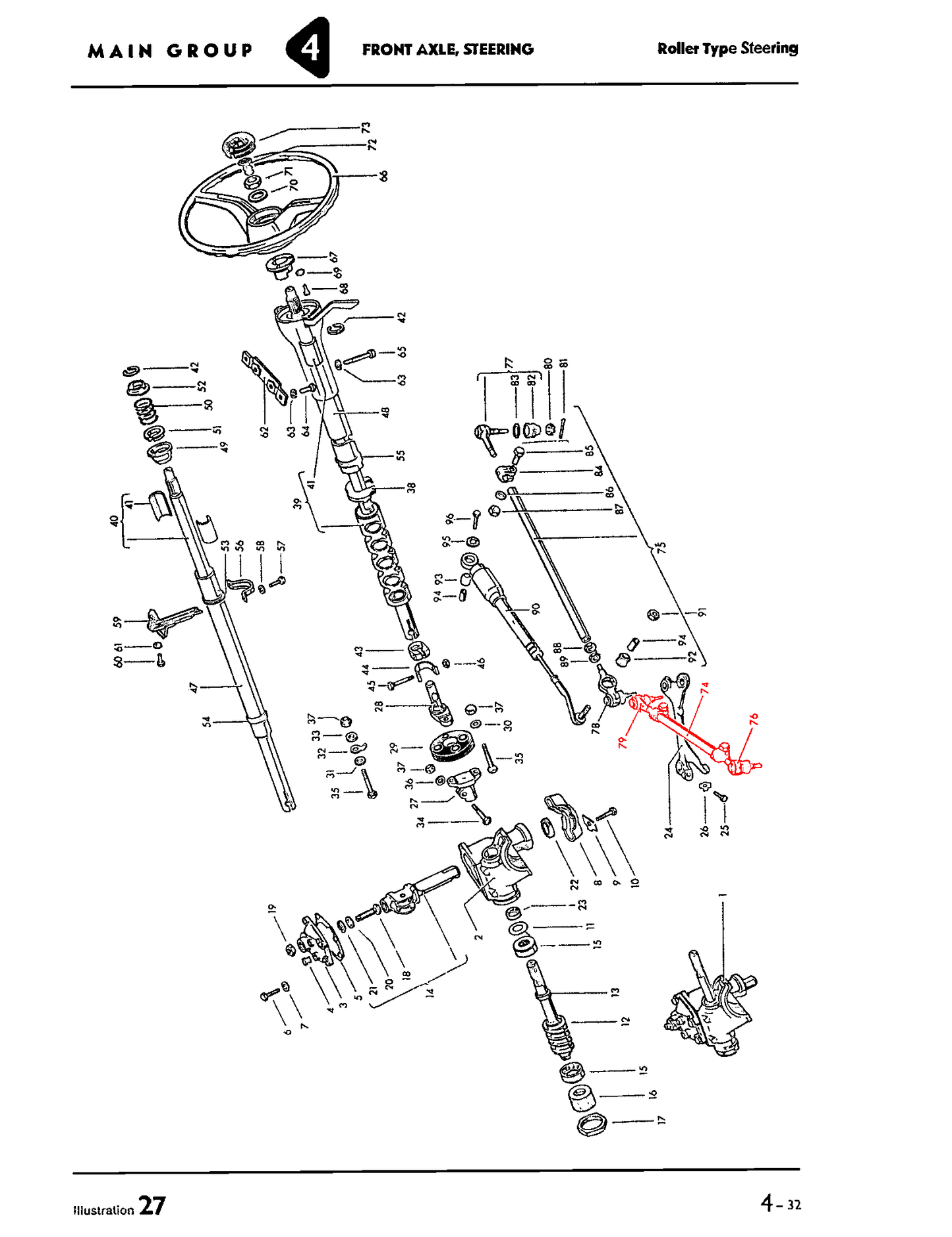 T1 66-68.5 Tie Rod Assembly Left (Driver)