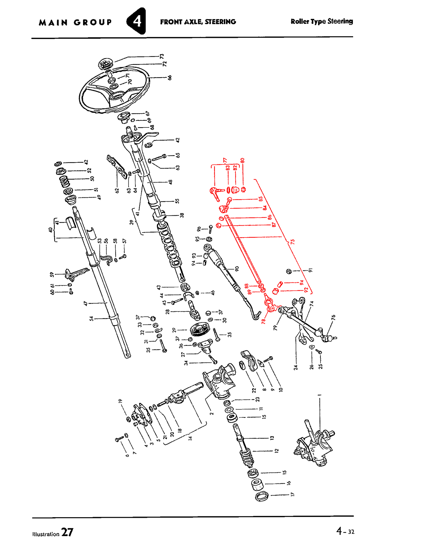T1 66-68.5 Tie Rod Assembly Right (Passenger)