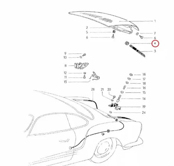 Ghia 70-74 Decklid Drain Tube Grommets Pair