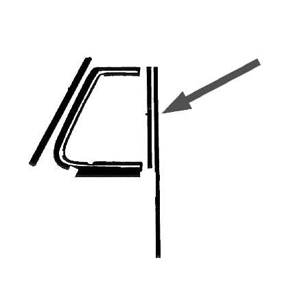 151-837-433A Front Window Felt Channel - VW Beetle Convertible (1950-1979)
