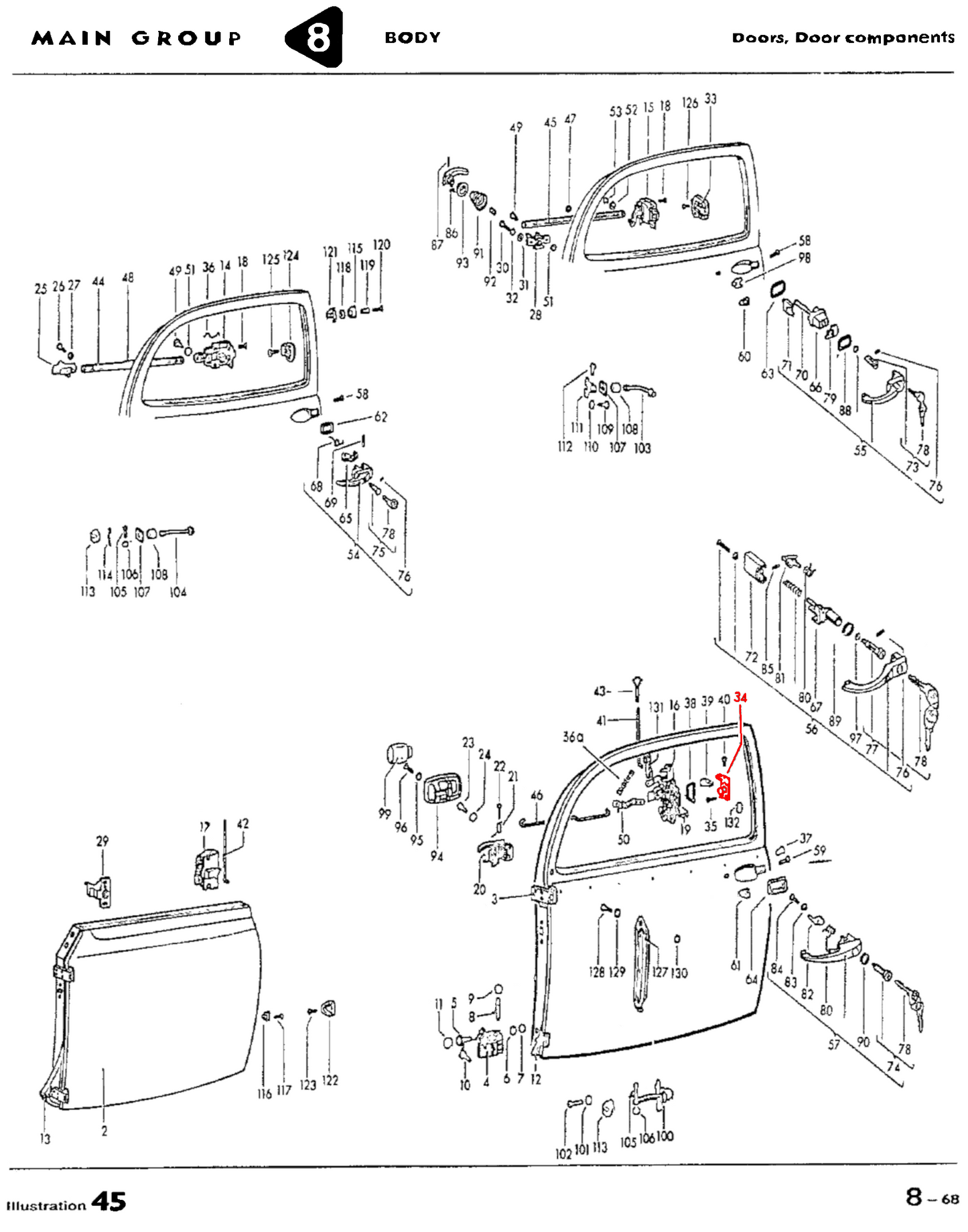 Bug 67-79, T3 67-73, Right Striker Plate