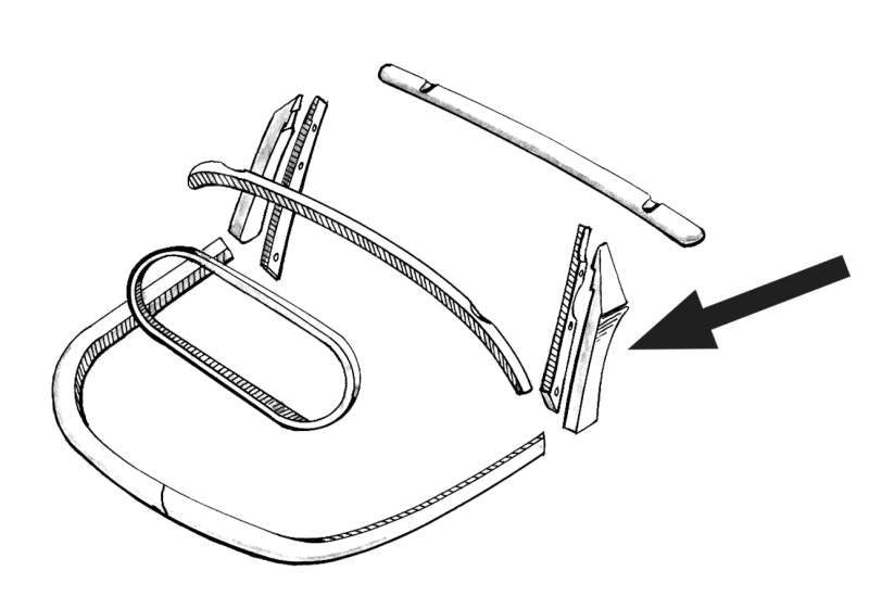 Bug 61-64 Quarter Outside Facing Bows Pair