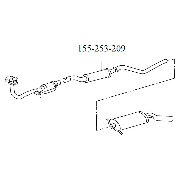 VW Cabriolet 1990-1993 BOSAL Exhaust Muffler