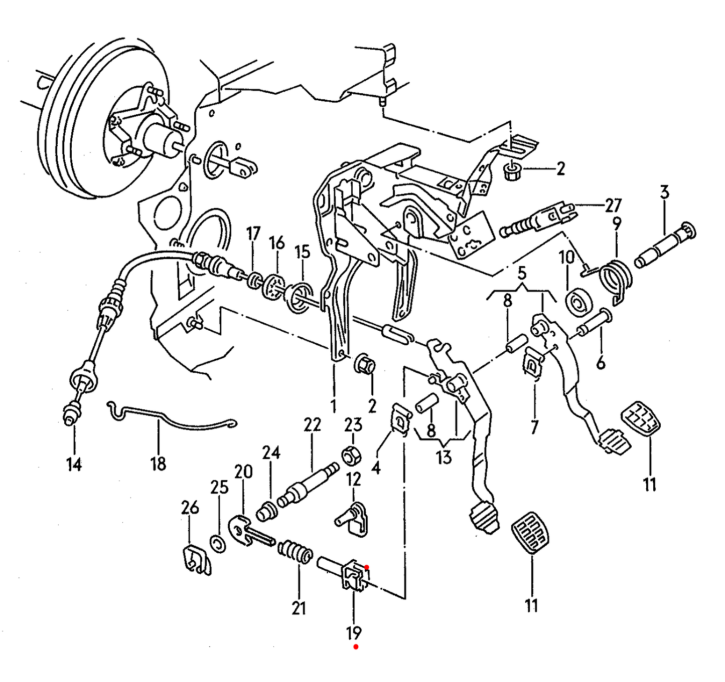 PUSH ROD, CLUTCH PEDAL
