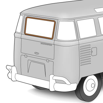 T2 64-79 Rear Window Seal Cal Look