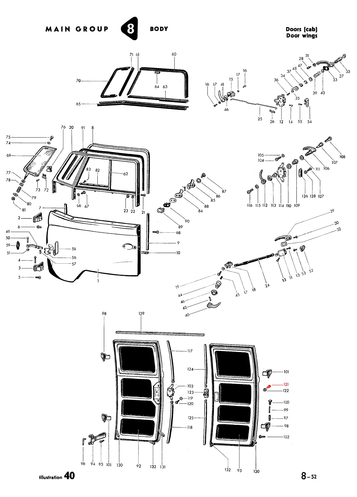 Bus 62-67 Side Cargo Door Rubber Stops (4pcs) 23mm - 211-691B