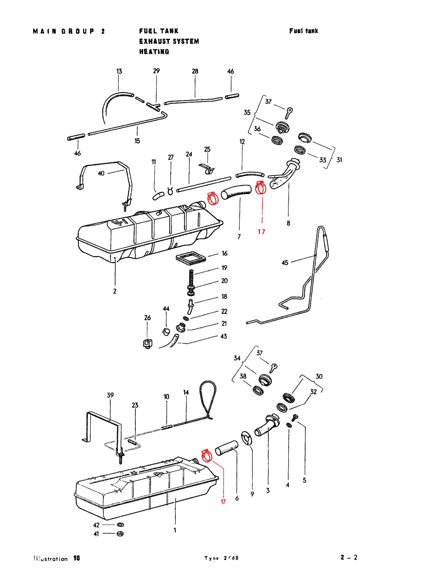 CLAMP, FUEL FILLER T2 68-79
