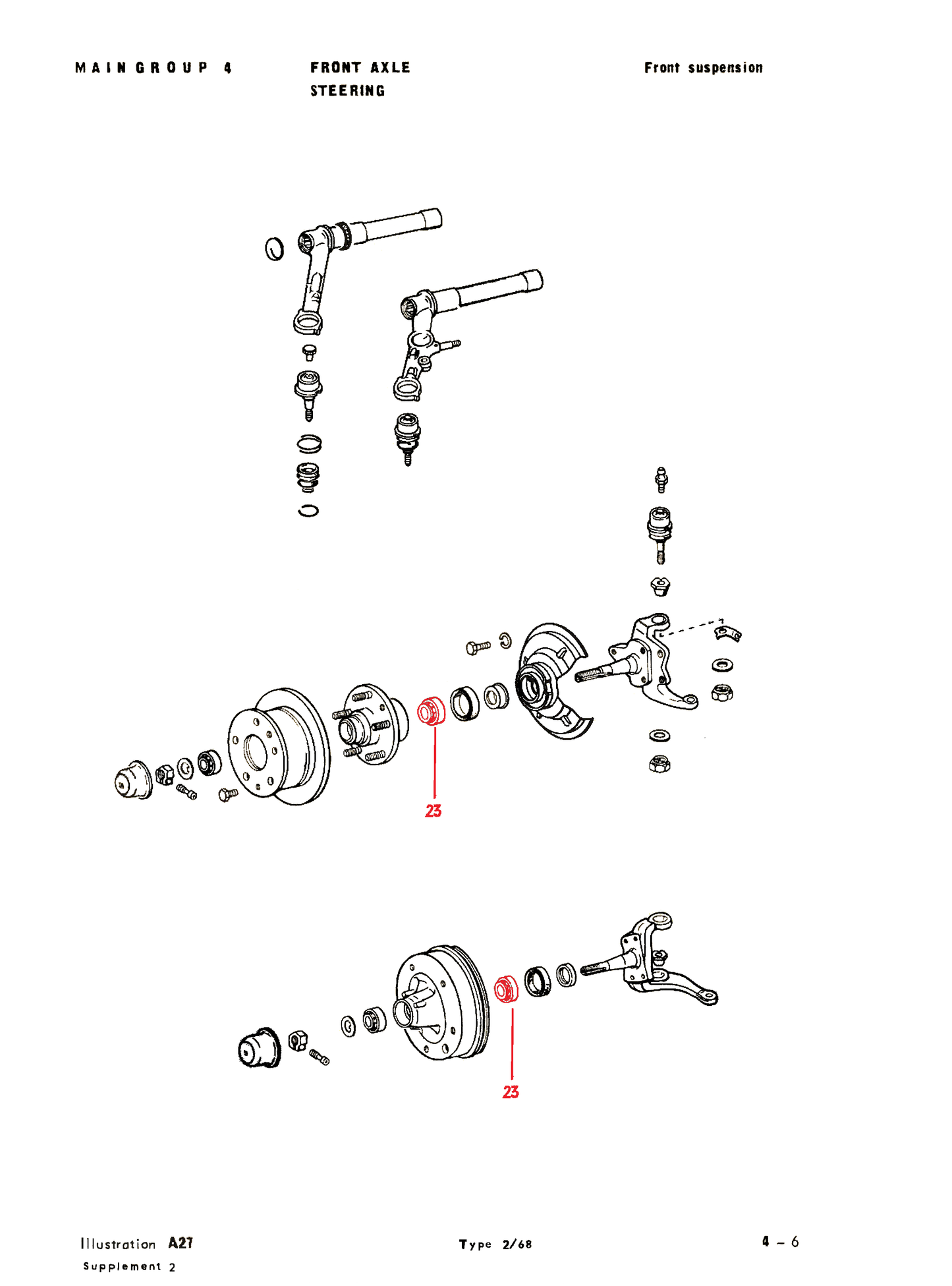 Type 2, 64-79, Front Inner Wheel Bearing