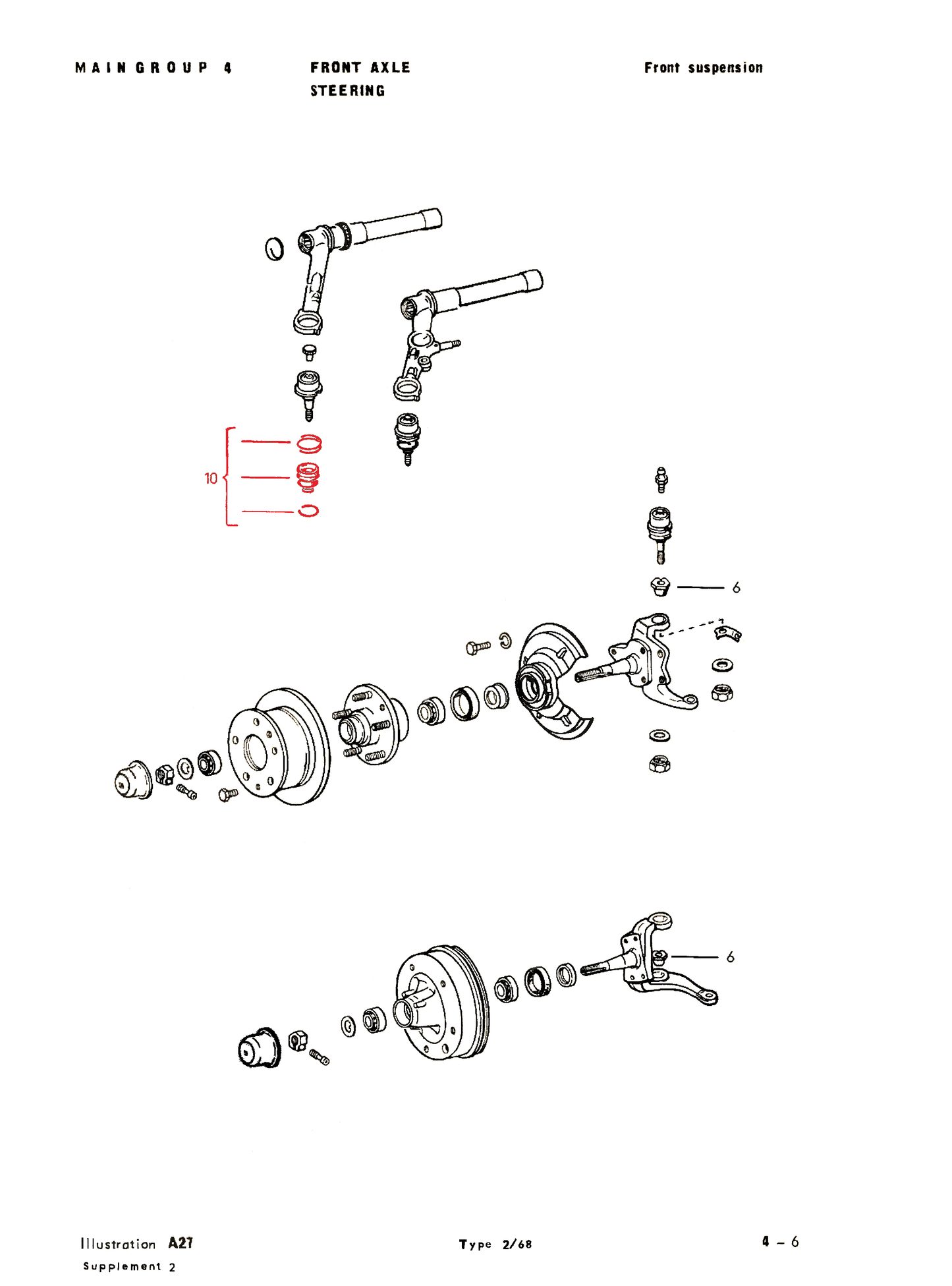 Bus 68-79 Ball Joint Boot Kit