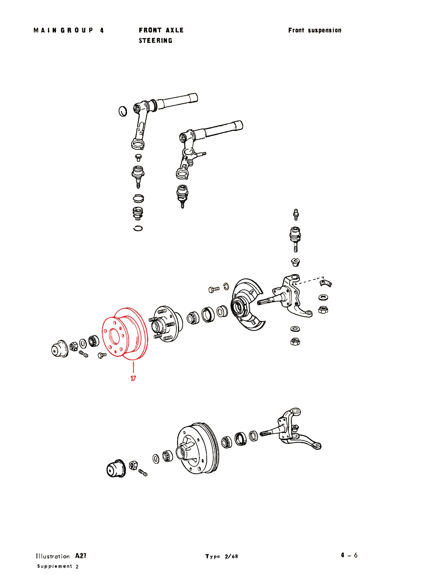 Bus 71-72 Front Brake Rotor Zimmerman German