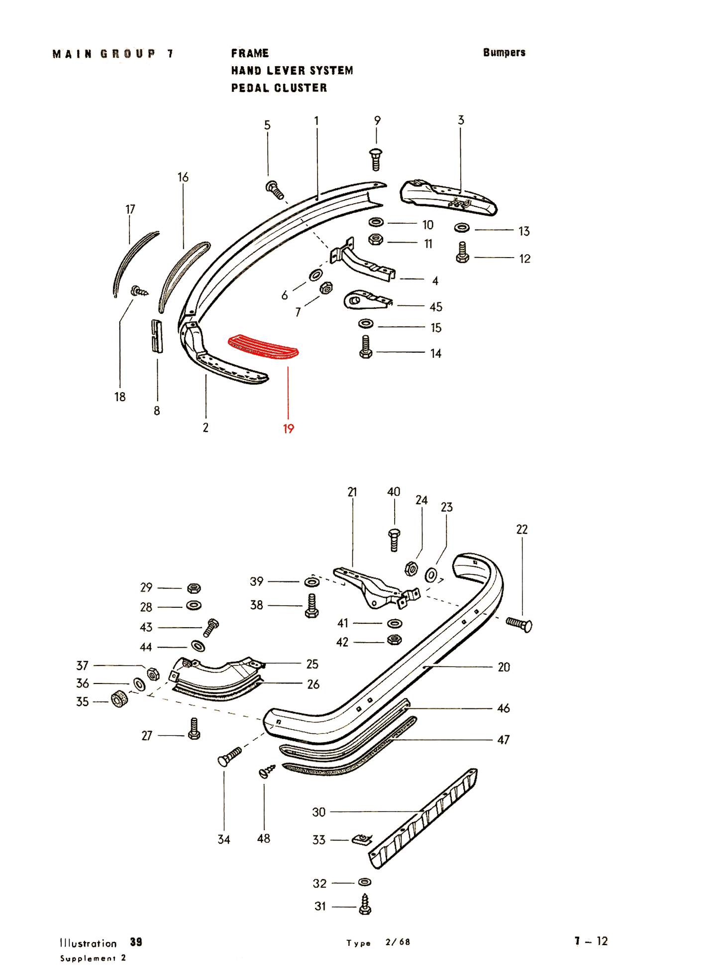 T2 68-72, Bumper Step Pad Right (Passenger)