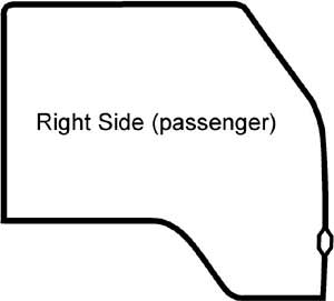 Right Door Seal, Bus 68-79