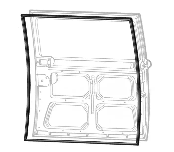 211-843-792BBR Center Sliding Door Weatherstrip - VW Bus (1968-1979)