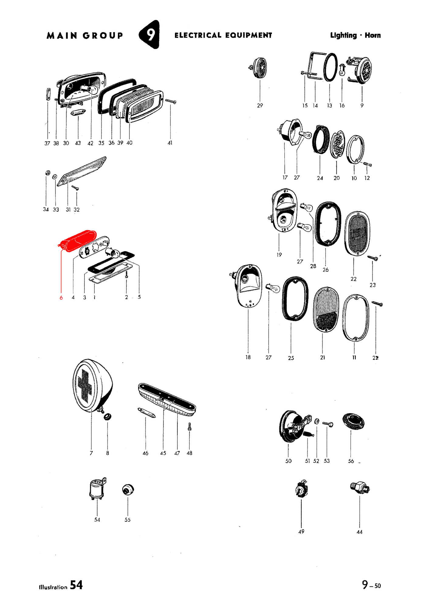 Bus 59-67 License Light Bulb Holder Boot